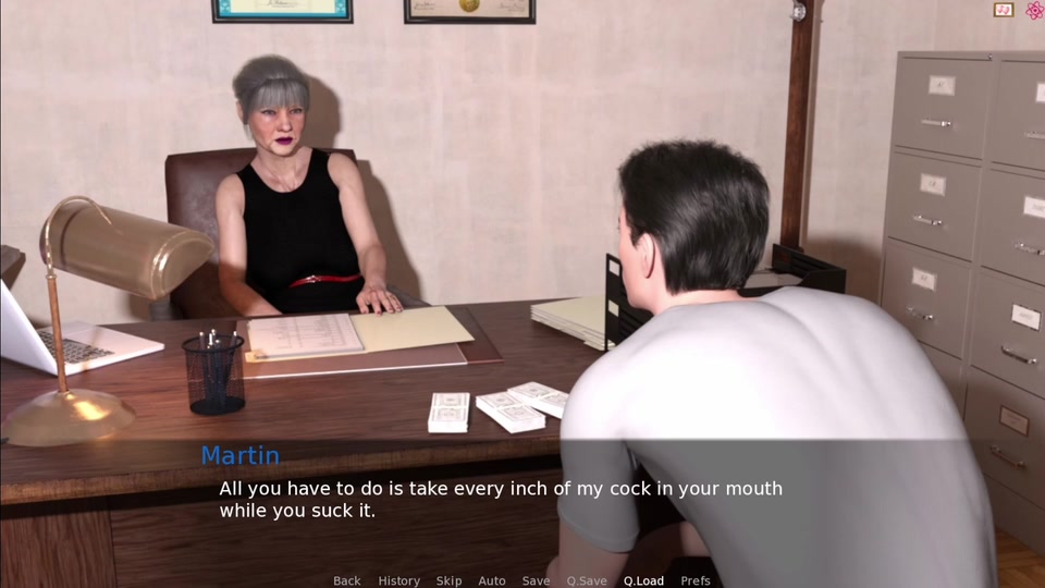 Cumming Into My Principal Hadle's Throat in The College Before An Porno Session - 60 Years Old GILF Sucks Her Student Cock Deep screenshot 2