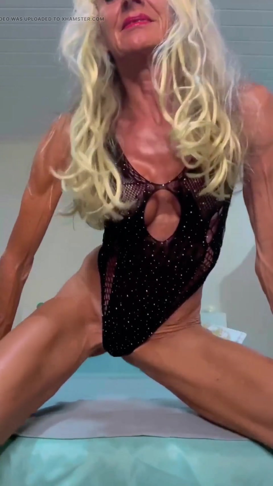 Blonde Sexy Barbie MILF Wearing Perfect Body Stockings screenshot 3