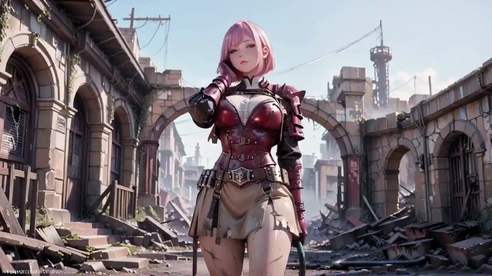 Pink-haired Mech Warrior! the Cold Beauty of the Wasteland screenshot 2