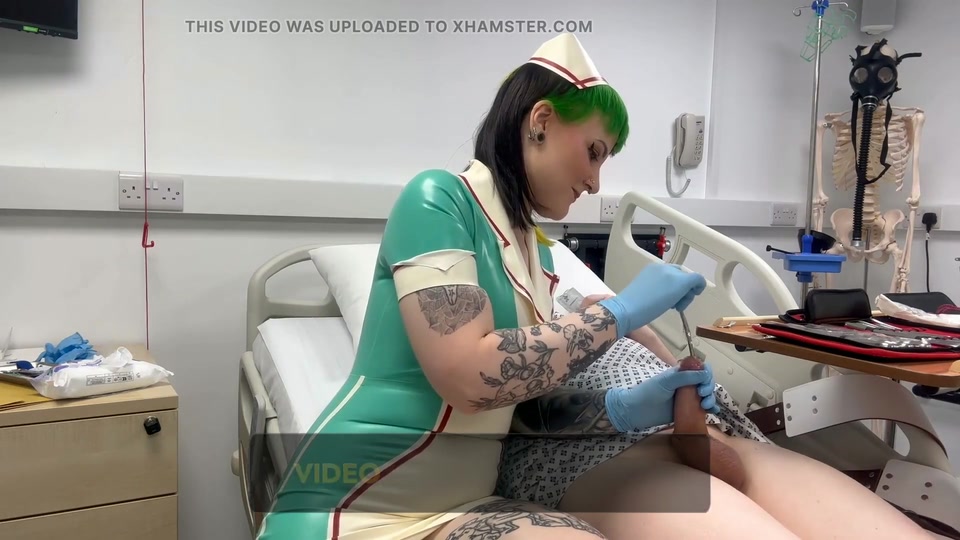 Nurse Ruby's Sounding Exam - Sizing up Her Patient's Tiny Urethra screenshot 2