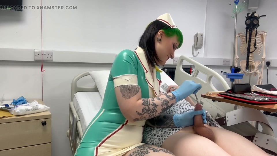 Nurse Ruby's Sounding Exam - Sizing up Her Patient's Tiny Urethra screenshot 4