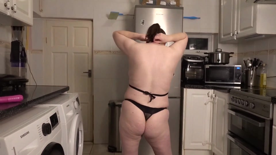 Sexy Stripping in Black Lace Lingerie with Vibrator screenshot 3