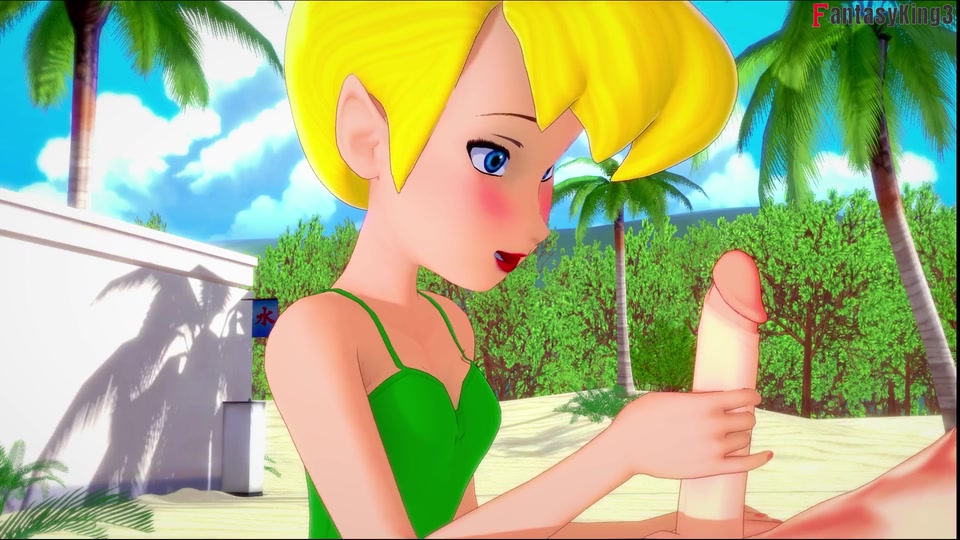 tinkerbell deepthroat on the beach screenshot 4