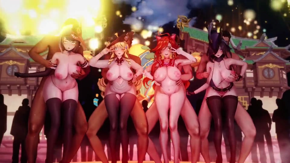Genshin Impact - Lantern Rite Fuck Fiest Gangbang Genshin Girls Creamed 2 - 3D Hentai Animations screenshot 2