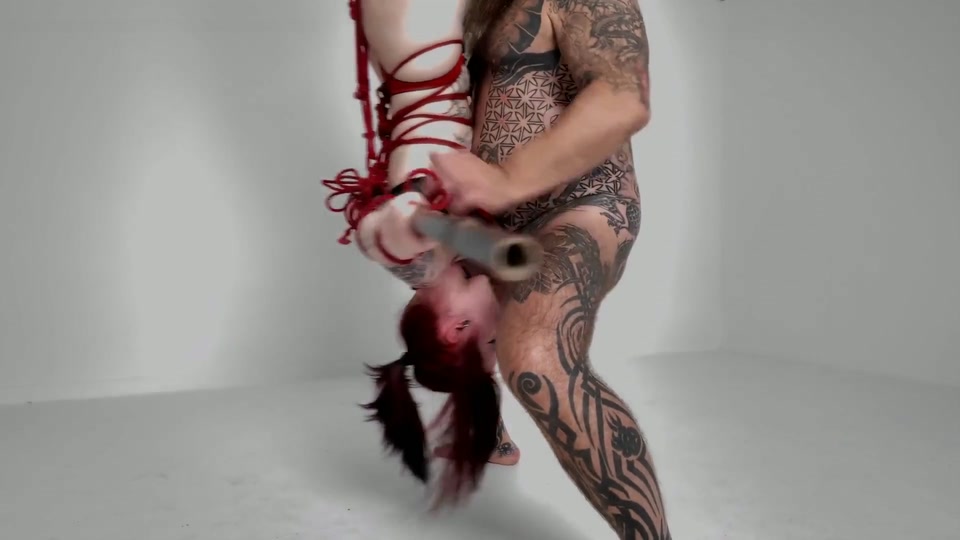 Small Rope Bunny Sucking Cock Upside Down screenshot 3