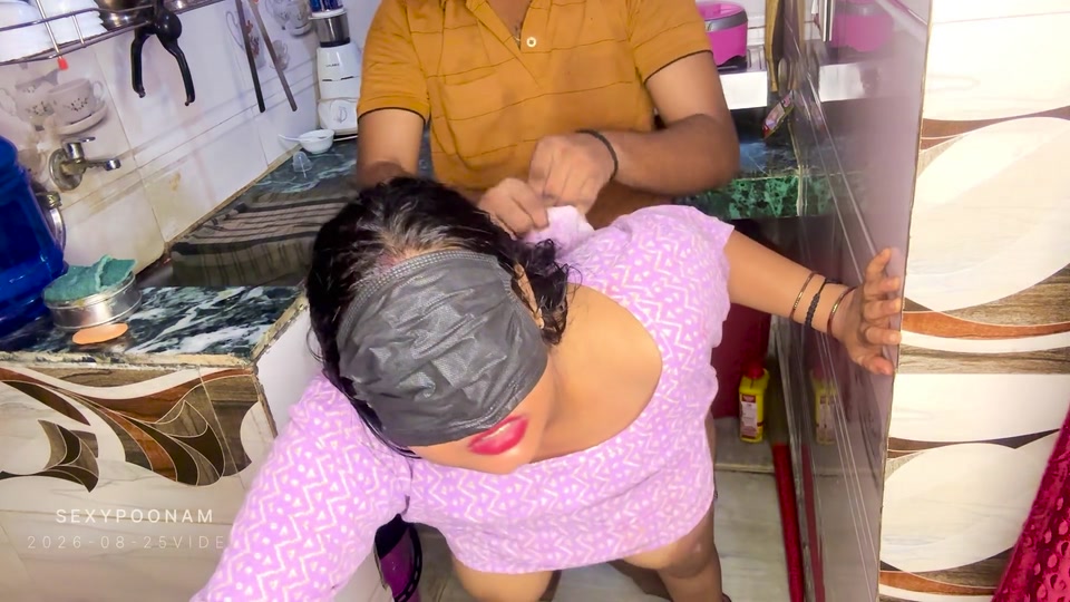Desi Bhabhi Puts Pomegranate Seeds on Devar’s Cock and Sucks It Before Hard Kitchen Fuck