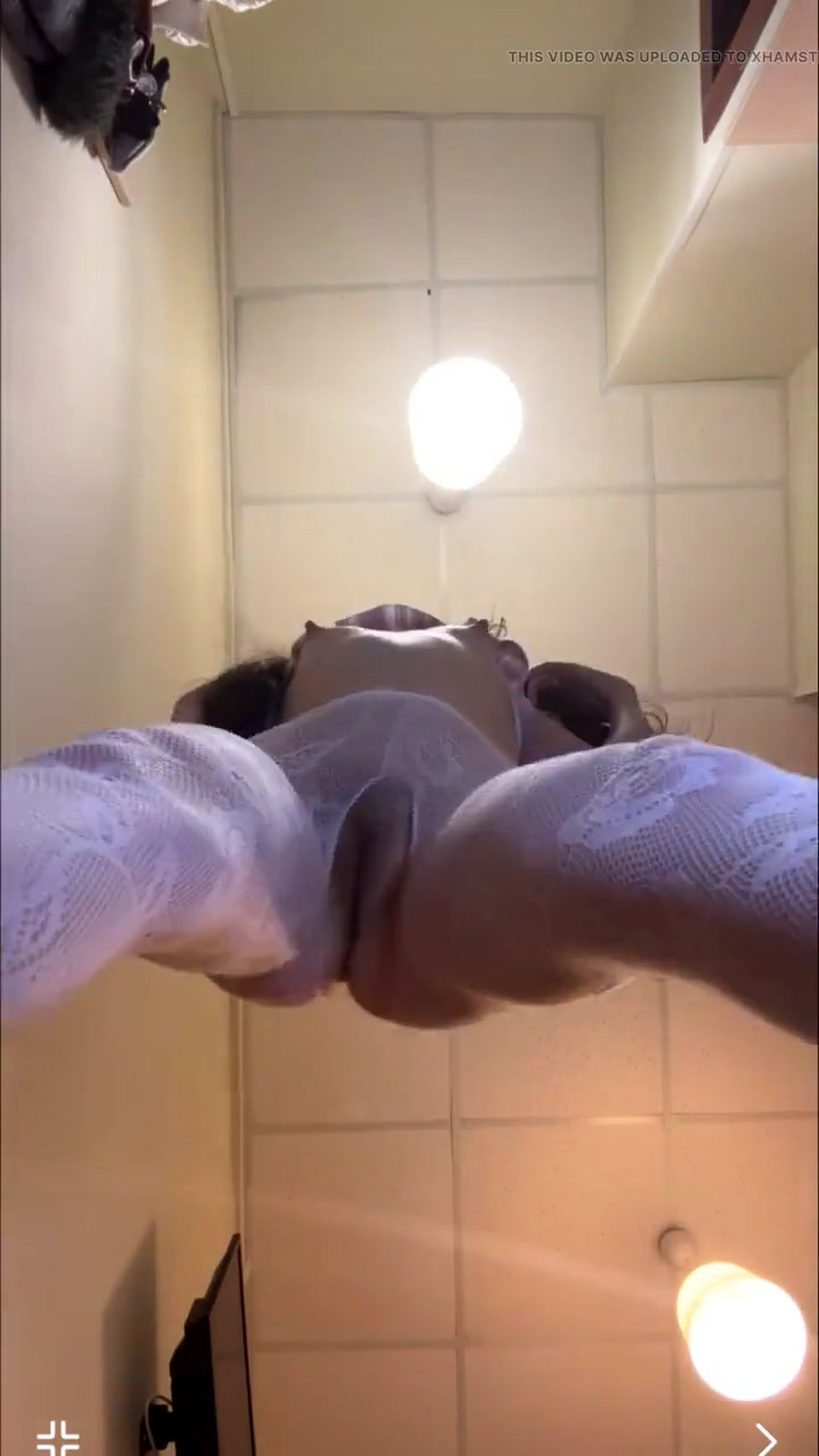 POV From Below: Dance Over Your Face in White Open Crotch Pantyhose - Dildo Blowjob & Dirty Russian Talk screenshot 3